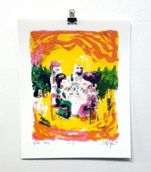 Kunsttrykk av Ståle Gerhardsen - Lunsj. Silketrykk i opplag, Grafikk