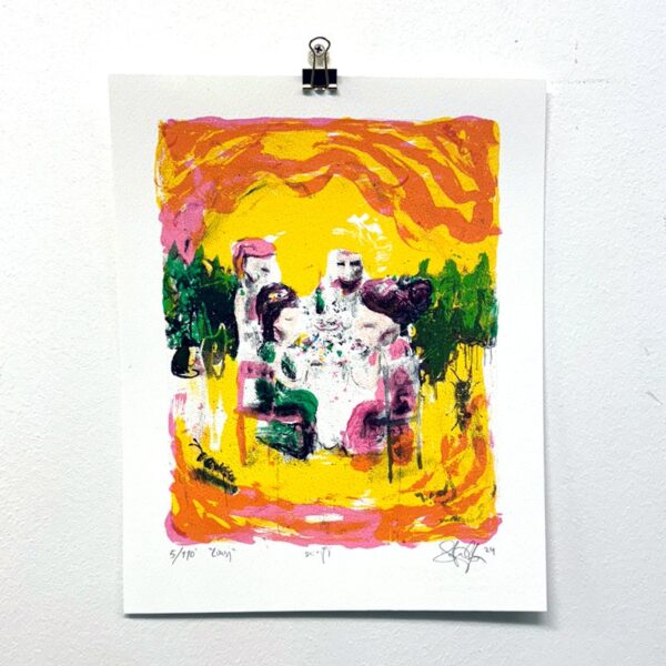 Kunsttrykk av Ståle Gerhardsen - Lunsj. Silketrykk i opplag, Grafikk