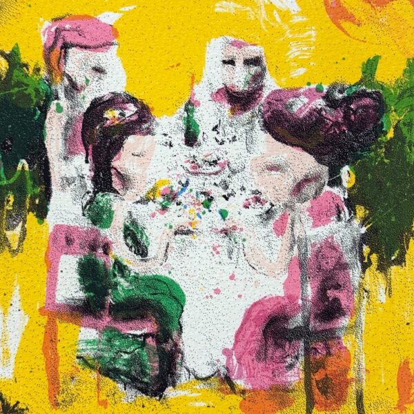 Kunsttrykk av Ståle Gerhardsen - Lunsj. Detaljbilde. Silketrykk