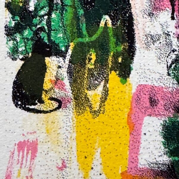 Kunsttrykk av Ståle Gerhardsen - Lunsj. Detaljbilde. Silketrykk
