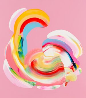 Kunsttrykk av Marit Geraldine Bostad - Echo 2. Abstrakt, penselstrøk, fargerik kunst