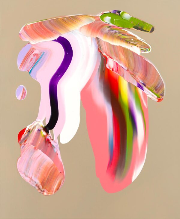 Kunsttrykk av Marit Geraldine Bostad - Echo 8. Abstrakt, penselstrøk, fargerik kunst