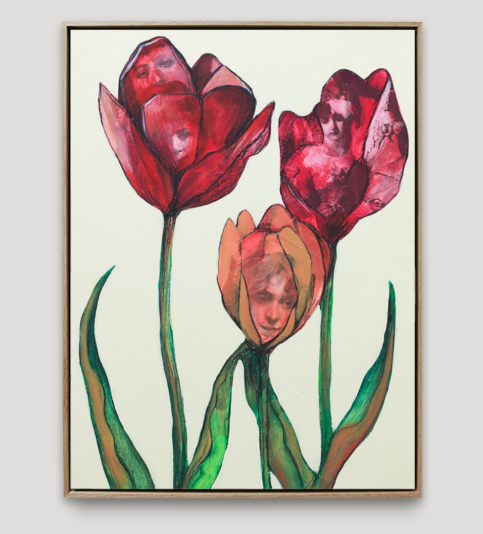 Originalt maleri på lerret av Luis Bivar - Herbarium. Kunst i ramme