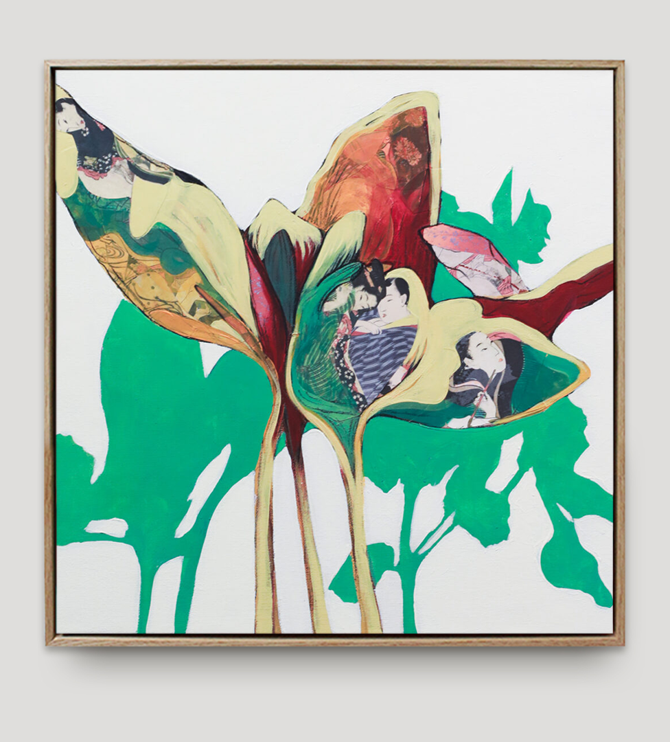Originalt maleri på lerret av Luis Bivar - Herbarium After Sunga. Kunst i ramme