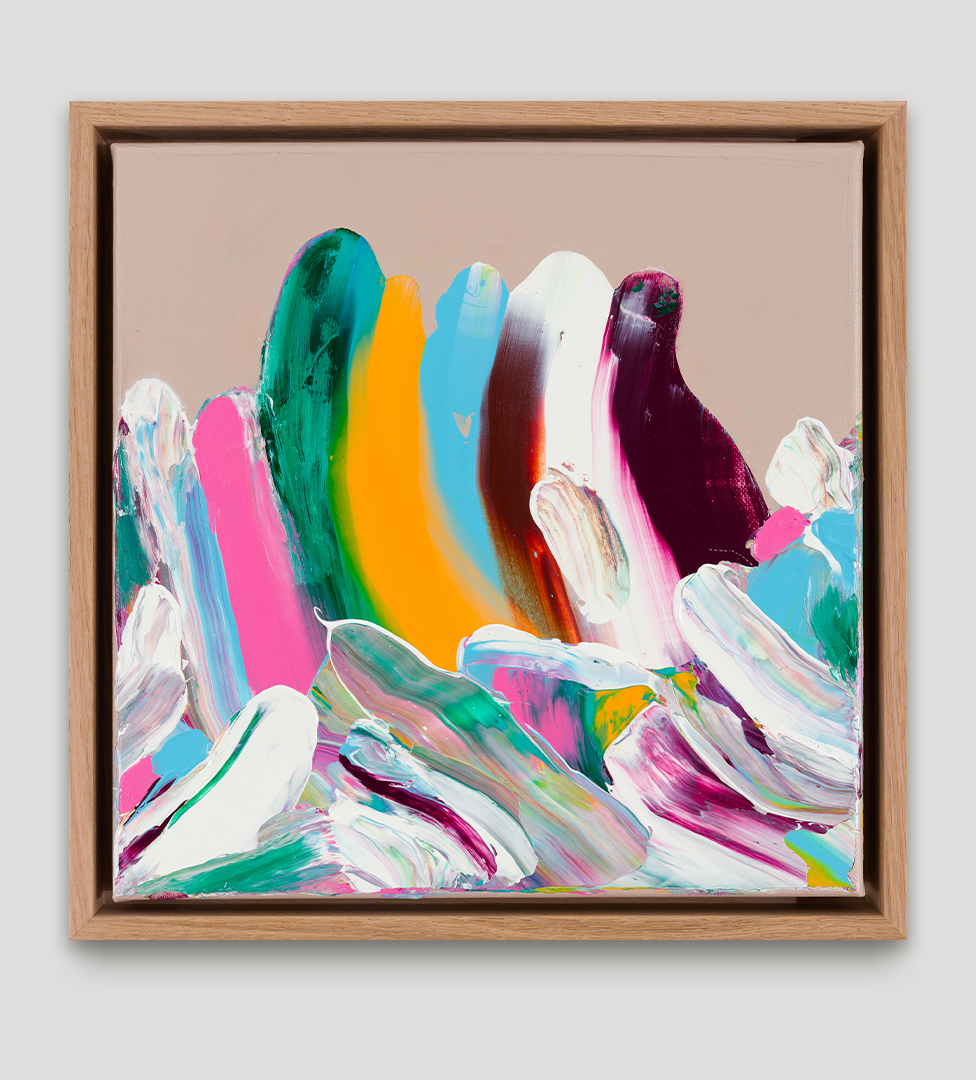 Originalt maleri på lerret av Marit Geraldine Bostad - New Conversations. Kunst i ramme