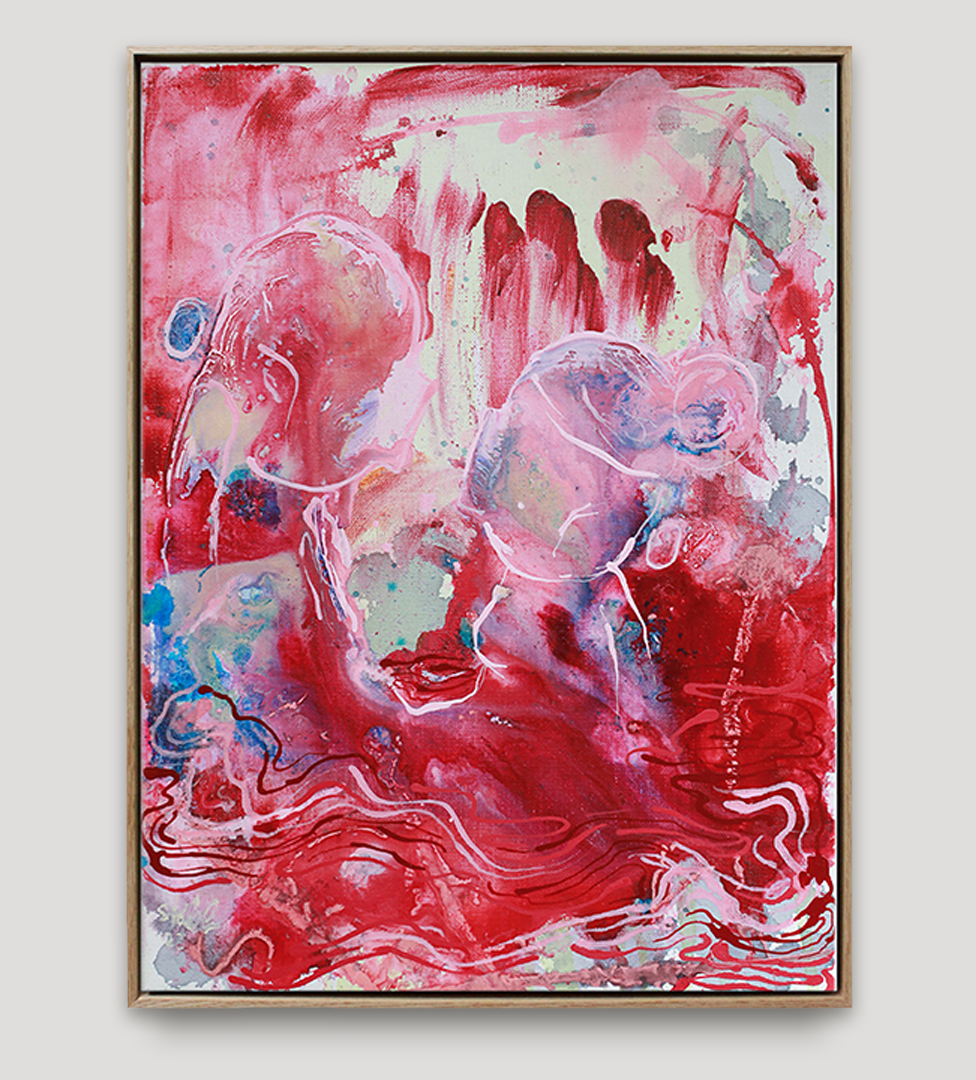 Originalt maleri på lerret av Ståle Gerhardsen - Når Tid Opphører. Kunst i ramme
