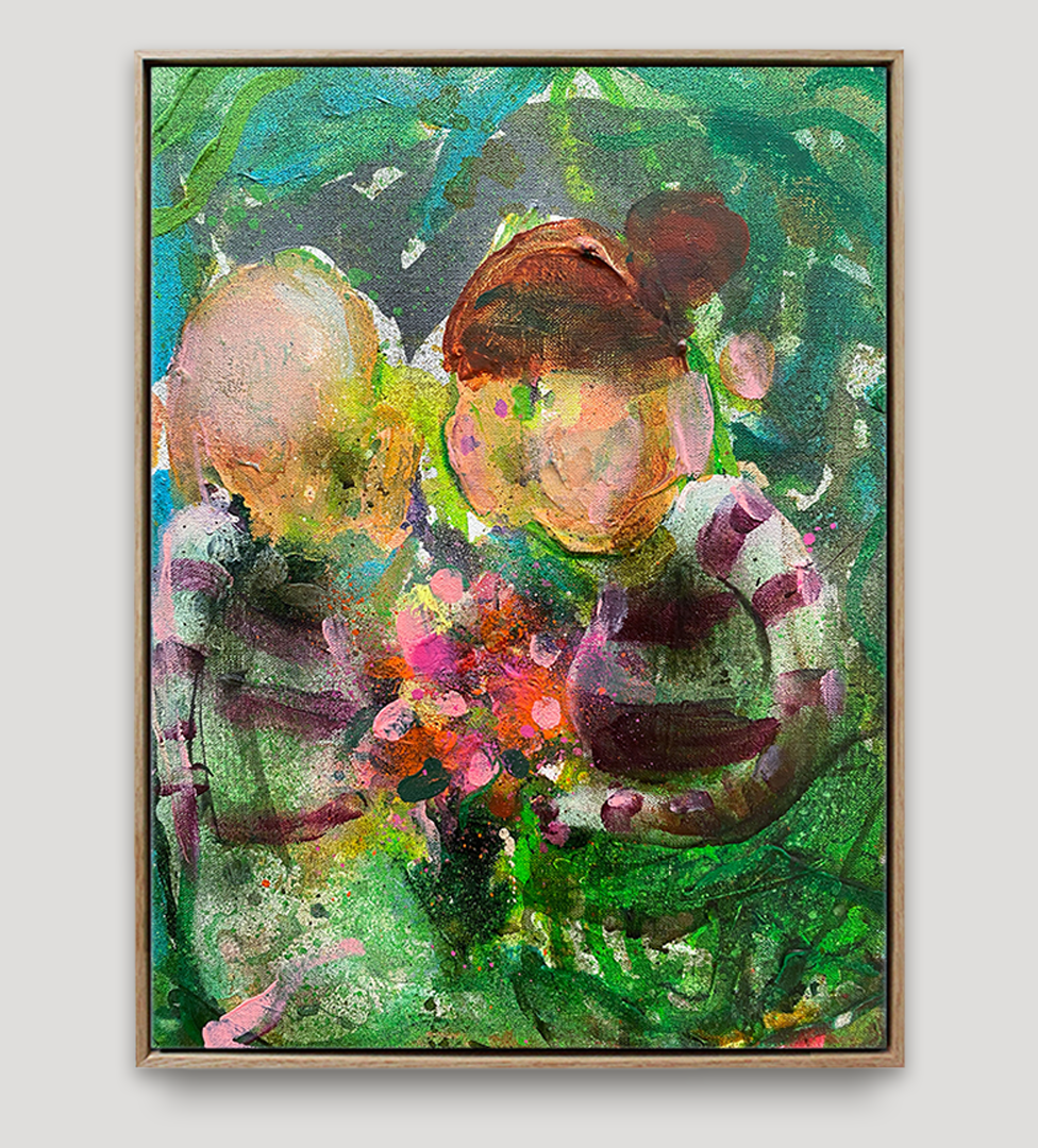 Originalt maleri på lerret av Ståle Gerhardsen - Til Meg? Kunst i ramme
