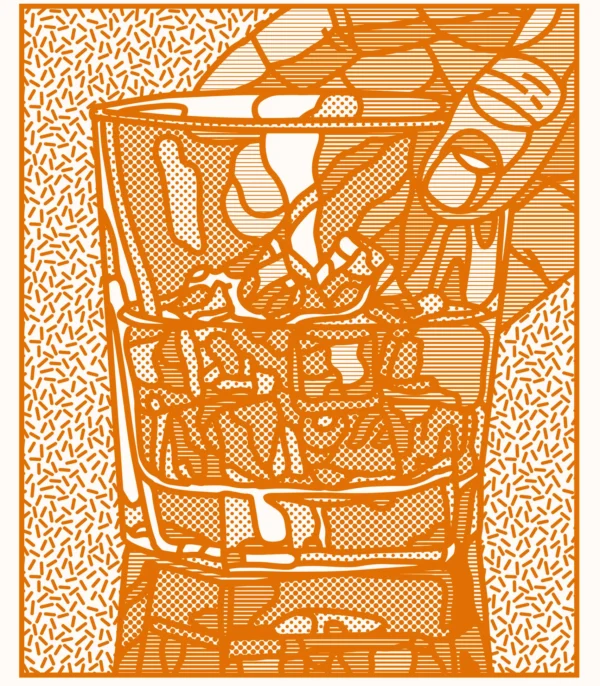 Silketrykk, oransje