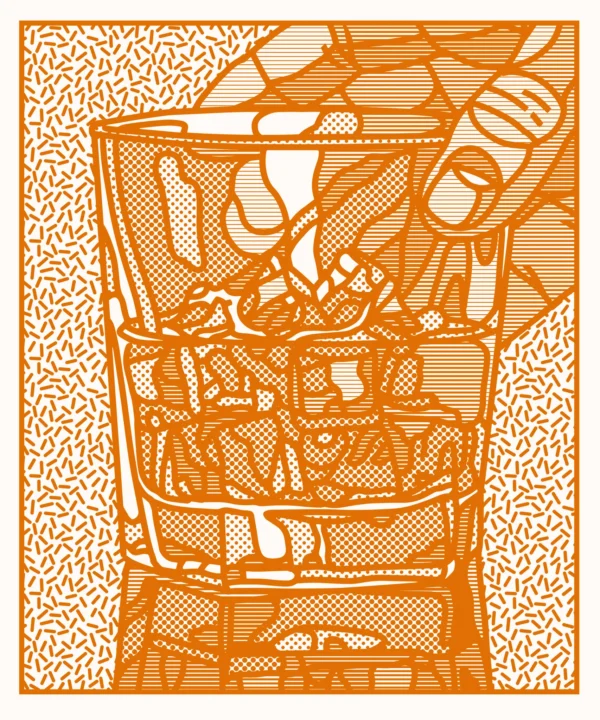 Silketrykk, oransje