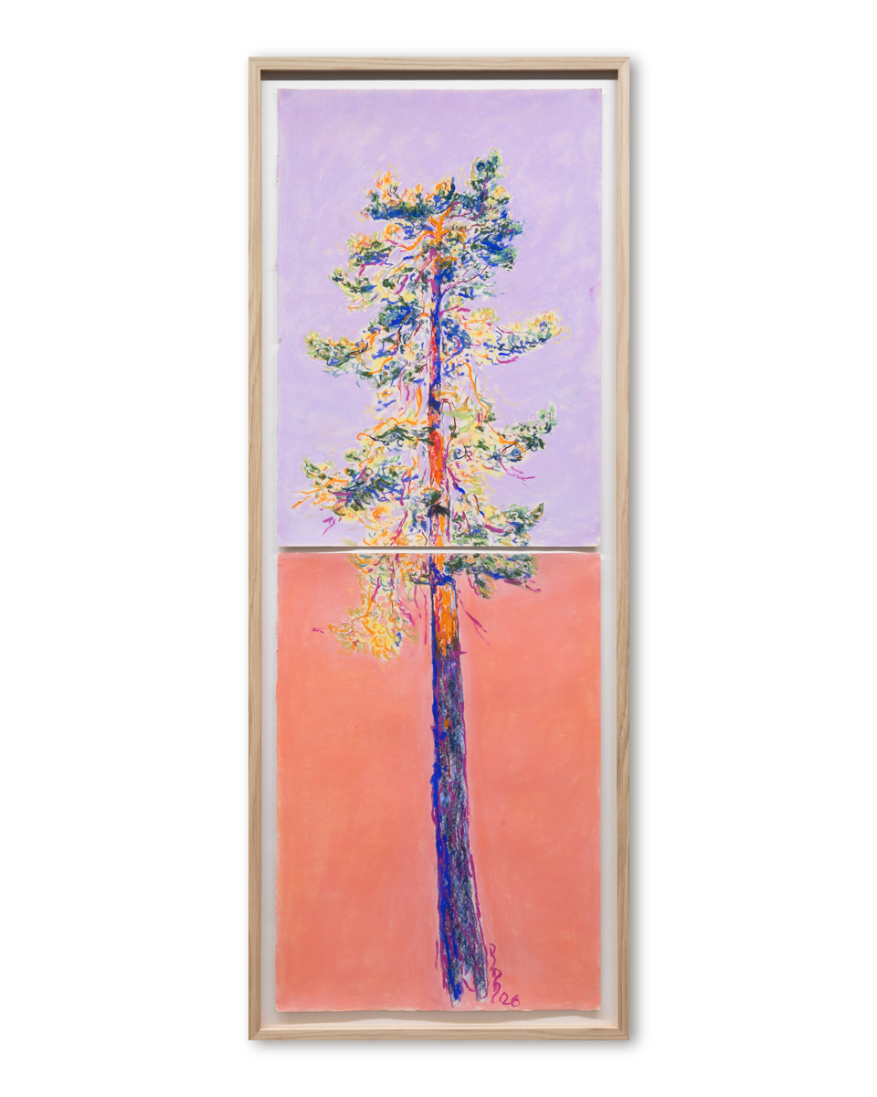 Bodil Drange- Pillar velvet evening walk - 50x141 i ramme