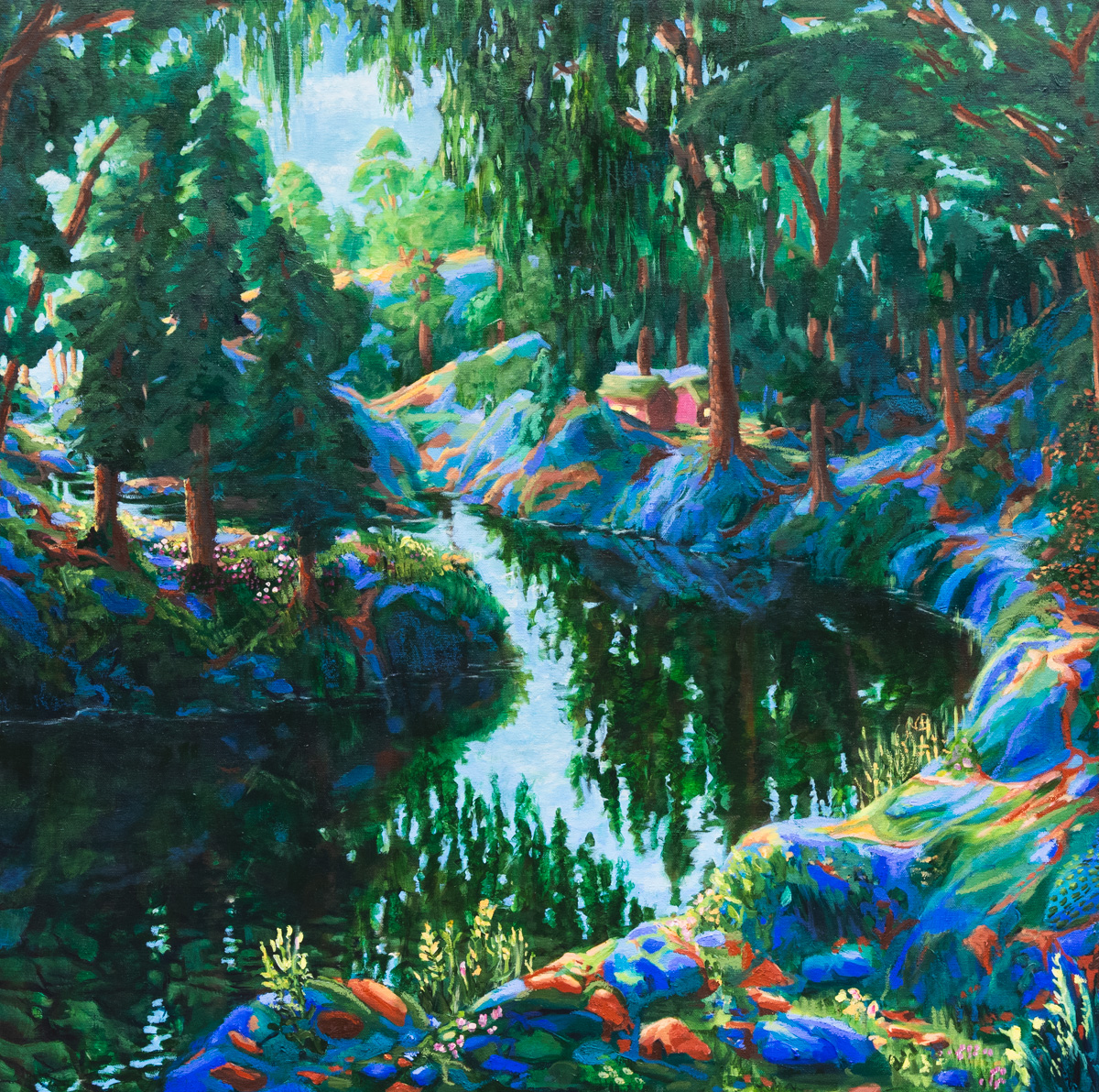 Sebastian Slotte - Favn 80x80 cm